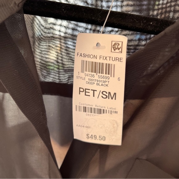 NWT Bar iii Long Sleeve Collared Button Front Blouse SP Black Sheer Relaxed Fit - Picture 7 of 14